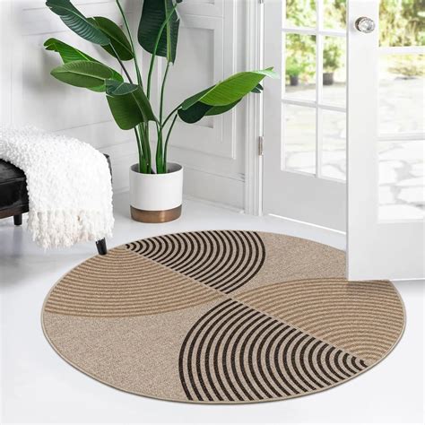 Amazon Lahome Modern Rainbow Round Rug 3ft Circle Indoor Outdoor