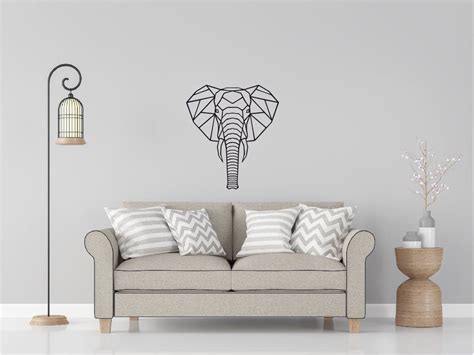 Elephant Geometric Metal Wall Art Elephant Wall Decor Metal Wall Decor Home Decor 013