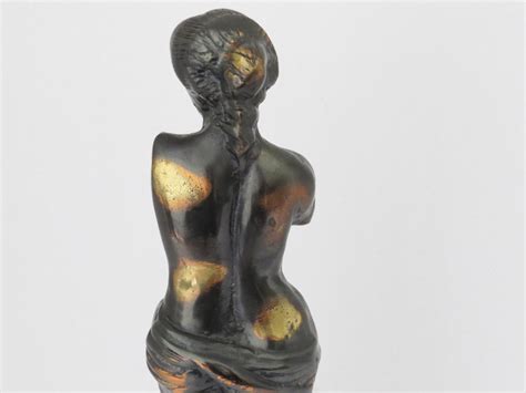 Vintage Copper Bronze Marble Nude Women Statue Etsy