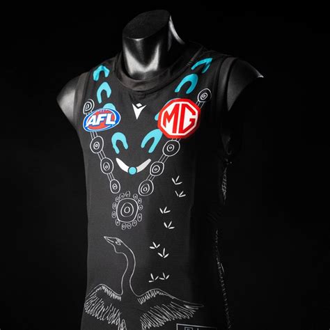 Port Adelaide Power 2022 Macron Afl Mens Indigenous Dreamtime Guernsey