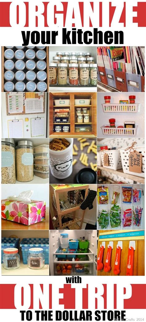 Organize Your Kitchen With One Trip To The Dollar Store Organisation