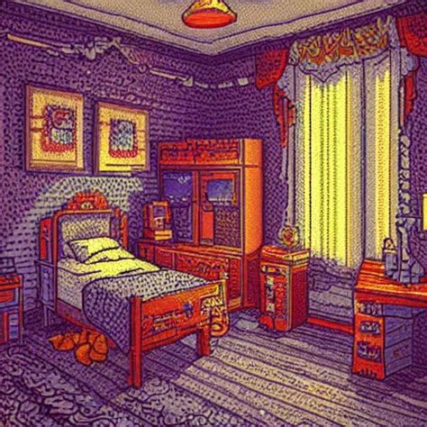 9 0 S Bedroom Beautiful Detailed Pixel Art Intricate Stable Diffusion