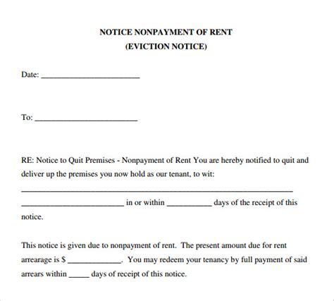 Eviction Notice Template Kentucky