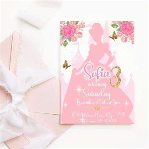 Cinderella Invitation Template Cinderella Birthday Invitation