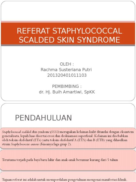 Pdf Referat Staphylococcal Scalded Skin Syndrome Dokumen Tips