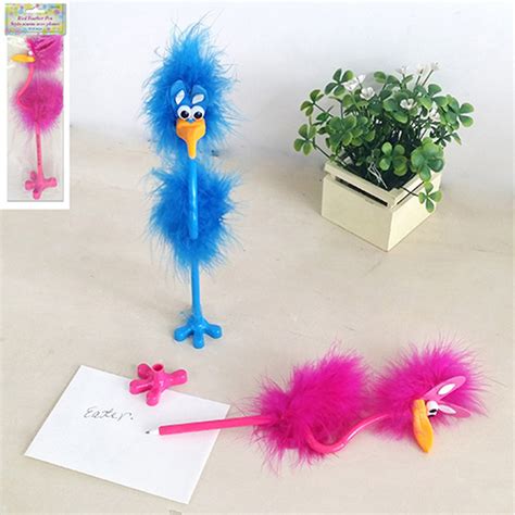 Easter Furry Bunny Ear Ostrich Pen 26cm Discount Party Warehouse