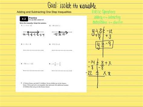 One Step Inequalities Adding And Subtracting YouTube