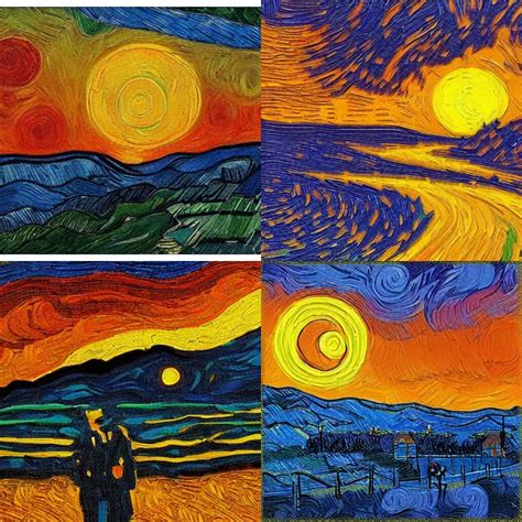 Sunset In The Style Of Van Gogh Stable Diffusion Openart