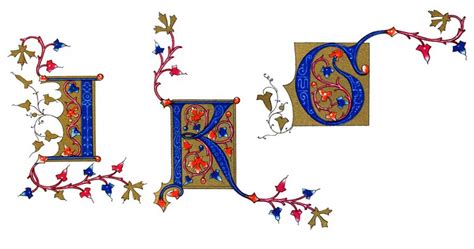 Illuminated Manuscript Letters Karens Whimsy