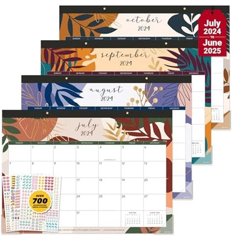 Amazon SKEFOLI Desk Calendar 2024 2025 18 Months January 2024 To