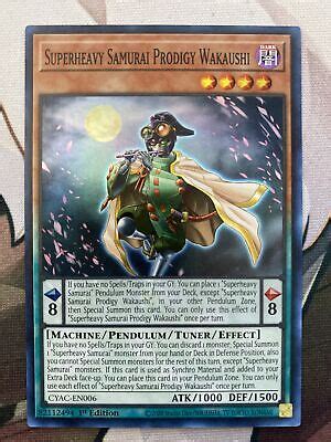 Yugioh Superheavy Samurai Prodigy Wakaushi Cyac En Super Rare St