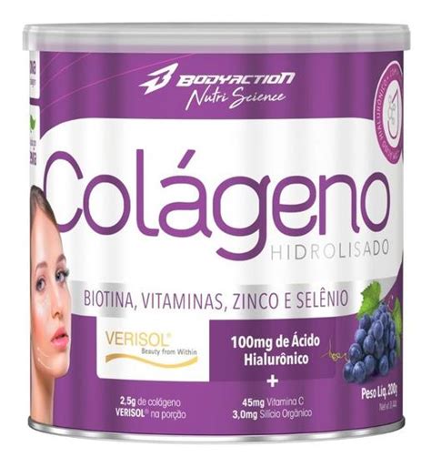 Colágeno Verisol Ácido Hialurônico Biotina Vitaminas 200g