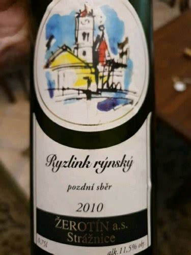 Žerotín a s Ryzlink Rýnský Pozdní Sběr Vivino US