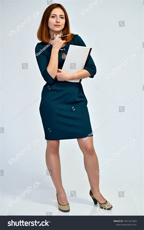 Full Length Vertical Portrait Brunette Girl Stock Photo Shutterstock