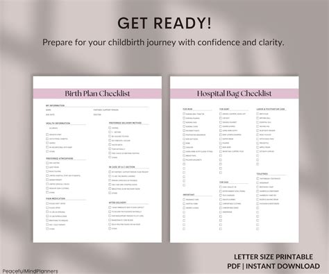 Pregnancy Checklist Bundle Printable Pregnancy Planner Pregnancy To