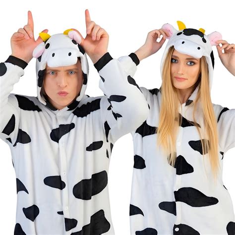 Piżama Onesie Kigurumi Kostium Przebranie Krowa L 165 175cm nerd