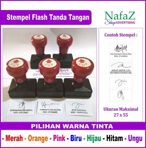 Jual Stempel Warna Otomatis Tanda Tangan Di Lapak Nafaz Shop Bukalapak