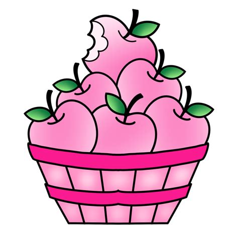 Pink Apple In Basket 11908917 PNG