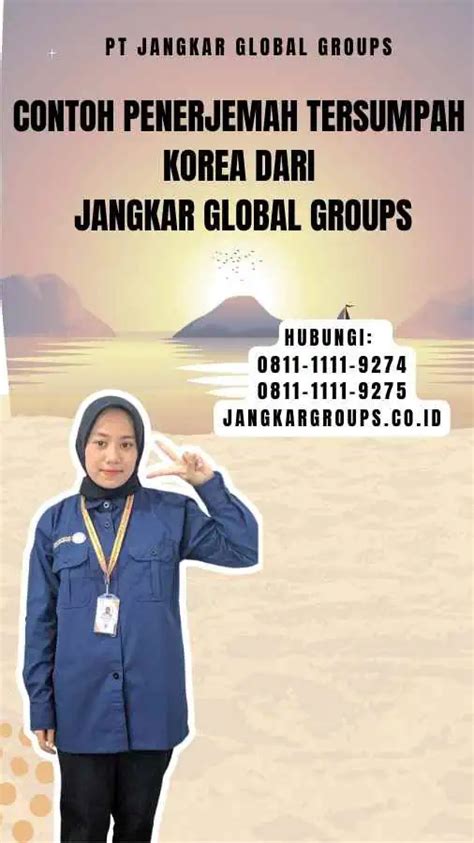 Contoh Penerjemah Tersumpah Korea Jangkar Global Groups