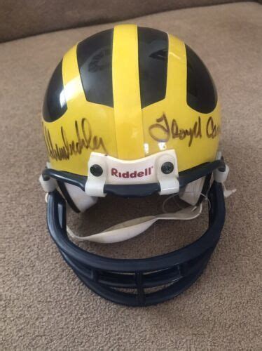 Bo Schembechler And Lloyd Carr Signed Michigan Wolverines Football Mini