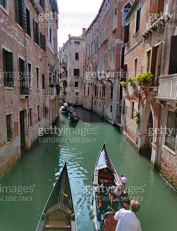 Canal With Gondolas In Venice Italy Architecture And Landmarks Of