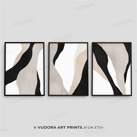 Bedroom Wall Art, Black and White Wall Art, 3 Piece Art Prints ...