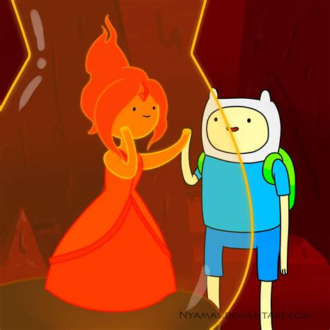 Finn and Flame Princess by Nyamas on DeviantArt