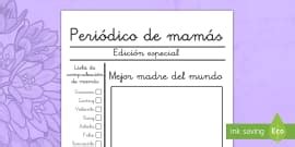 Tarjeta Con Poes A D A De La Madre Infantil Teacher Made