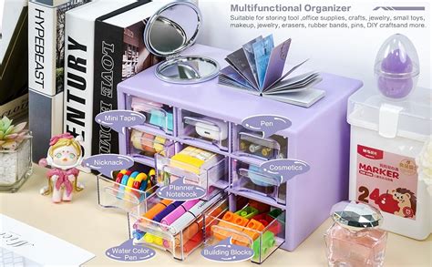 Amazon Desk Storage Organizer With Drawers Mykasen Clear Plastic