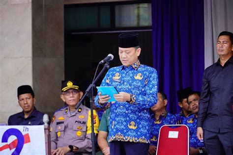 Jadi Inspektur Upacara Dalam Hut Korpri Ke Sekda Kampar Teruslah