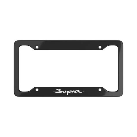 Supra License Plate Frame Black W White Logo Stickerfab