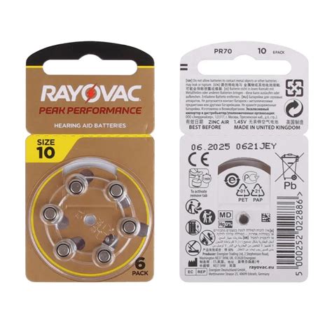 Batteries pour aides auditives Rayovac 60 pièces Test et Avis