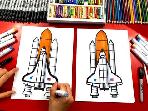 How To Draw The Space Shuttle - Art For Kids Hub