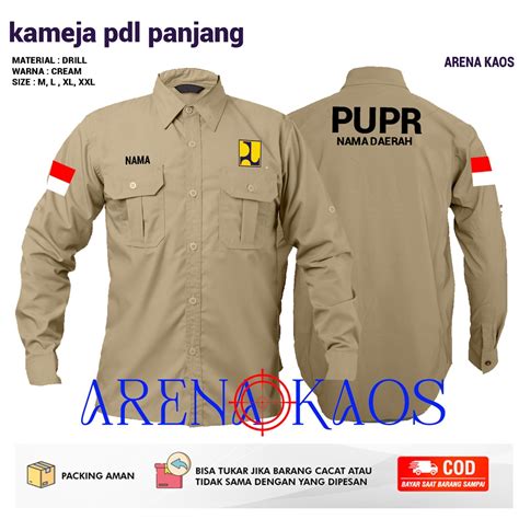 Jual KEMEJA PDL PDH LENGAN PANJANG PUPR KAMEJA PUPR KAMEJA CUSTOM