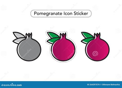 Pop Art Pomegranate Sticker Thomas Hart Benton Inspired Cartoonish