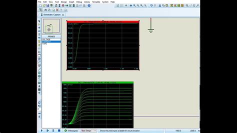 Proteus شرح DC sweep transfer graph plotting the transistor I V