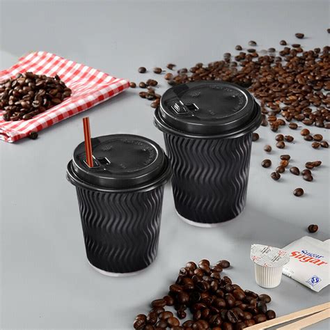 Disposable Coffee Cups 8oz 12oz 16oz Takeaway Paper Triple Wall Take