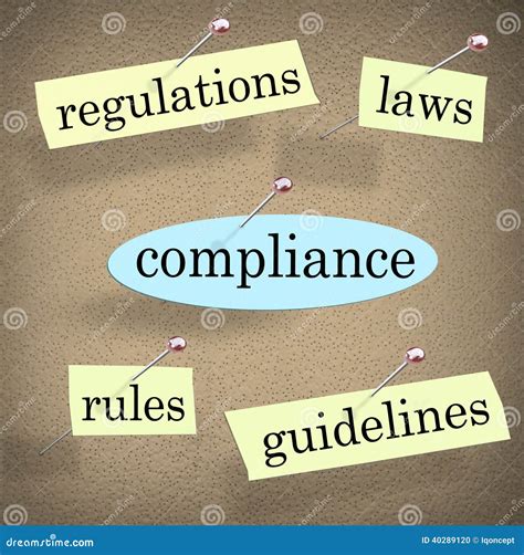 Compliance Rules Regulations Laws Guidelines Bulletin Board Stock