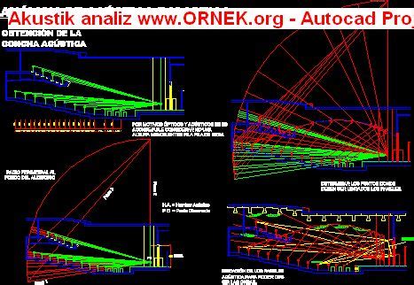 Proje Sitesi Oditoryum Akustik Paneller Tasar M Autocad Projesi