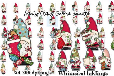 Santy Claus Gnome Bundle 54 Designs