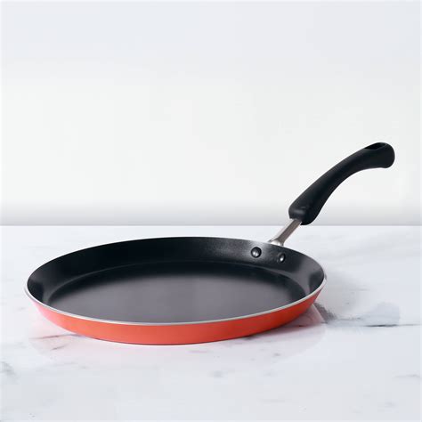 Meyer Flat Tawa Induction, 28cm/3mm Thick, Orange - PotsandPans India