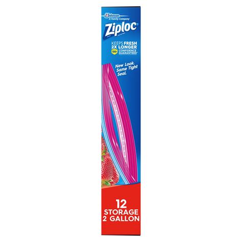 Ziploc Storage Bags, Two Gallon, 12 ct - Walmart.com - Walmart.com