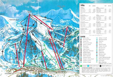 Snowbird Trail Map From 1981 82 Rsnowboarding