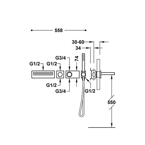 Block System Kit Robinet Thermostatique Encastr Voies Block System