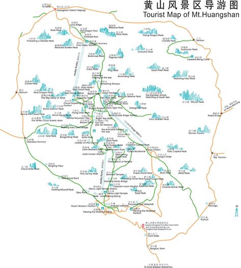 Yellow Mountain Tourist Map - Maps of Huangshan