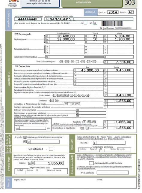 Rellenar Modelo 303 Con Diferentes Tipos De IVA FinanzasFP