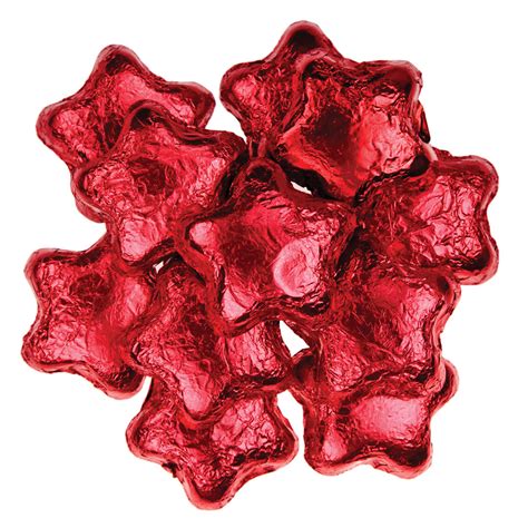 Madelaine Milk Chocolate Foiled Red Stars Nassau Candy