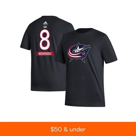 Adidas Men S Zach Werenski Black Columbus Blue Jackets Reverse Retro