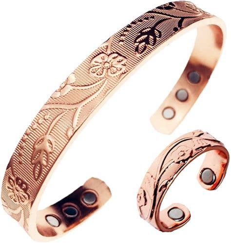 Amazon Longrn Pure Copper Magnetic Ring Bracelet Adjustable Size