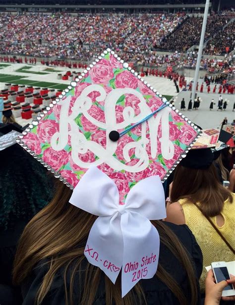 Lilly Pulitzer Inspired Graduation Cap With Monogram Lilly Inspired Lilly Pulitzer Inspired